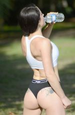 CARMEN VALENTINA nad CLEO on the Set of a Photoshoot at a Park in Miami 04/20/2016
