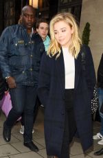 CHLOE MORETZ Leaves Claridges Hotel in London 04/25/2016