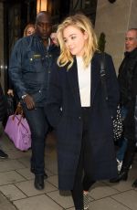 CHLOE MORETZ Leaves Claridges Hotel in London 04/25/2016