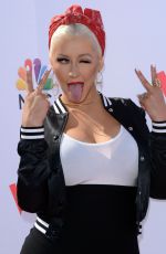 CHRISTINA AGUILERA at Voice Karaoke for Charity in West Hollywood 04/21/2016