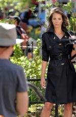 CHRISTY TURLINGTON on the Set of a Photoshoot in New York 04/21/2016