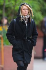 CLAIRE DANES Out and About in New YOrk 04/29/2016