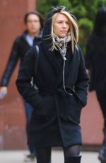 CLAIRE DANES Out and About in New YOrk 04/29/2016