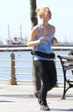 CLAIRE DANES Out Jogging in New York 04/18/2016