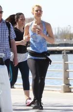 CLAIRE DANES Out Jogging in New York 04/18/2016