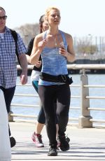CLAIRE DANES Out Jogging in New York 04/18/2016