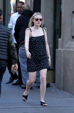 DAKOTA FANNING Out and About in New York 04/19/2016