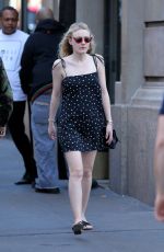 DAKOTA FANNING Out and About in New York 04/19/2016