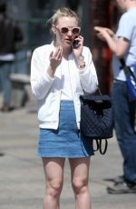 DAKOTA FANNING Out and About in New York 04/21/2016