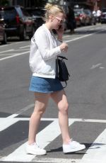 DAKOTA FANNING Out and About in New York 04/21/2016