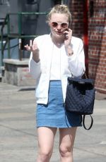 DAKOTA FANNING Out and About in New York 04/21/2016