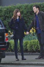 DAKOTA JOHNSON on the Set of ‘Fifty Shades Darker’ in Vancouver 04/04/2016