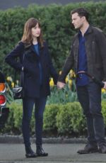 DAKOTA JOHNSON on the Set of ‘Fifty Shades Darker’ in Vancouver 04/04/2016