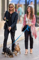 DANIELLE VASINOVA Ealks Her Dogs Out in Los Angeles 03/18/2016
