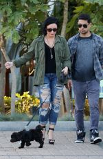 DEMI LOVATO and Wilmer Valderrama at Cafe Habana in Malibu 04/16/2016