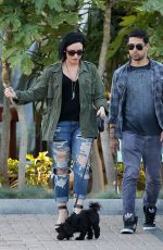 DEMI LOVATO and Wilmer Valderrama at Cafe Habana in Malibu 04/16/2016