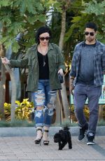 DEMI LOVATO and Wilmer Valderrama at Cafe Habana in Malibu 04/16/2016
