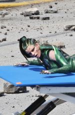 ELIZABETH BANKS at Power Rangers Set in Vancouver 04/26/2016