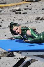 ELIZABETH BANKS at Power Rangers Set in Vancouver 04/26/2016