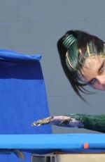 ELIZABETH BANKS at Power Rangers Set in Vancouver 04/26/2016