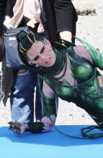 ELIZABETH BANKS at Power Rangers Set in Vancouver 04/26/2016