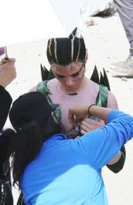 ELIZABETH BANKS at Power Rangers Set in Vancouver 04/26/2016