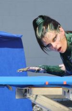 ELIZABETH BANKS at Power Rangers Set in Vancouver 04/26/2016