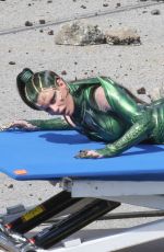 ELIZABETH BANKS at Power Rangers Set in Vancouver 04/26/2016