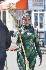 ELIZABETH BANKS on the Set of 
