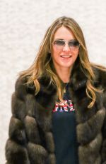 ELIZABETH HURLEY Arrives at JFK Airport in New York 04/11/2016