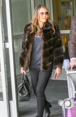 ELIZABETH HURLEY Arrives at JFK Airport in New York 04/11/2016