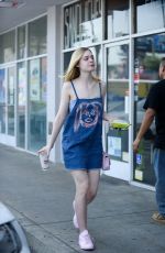 ELLE FANNING Leaves El Pollo Loco in West Hollywood 04/06/2016