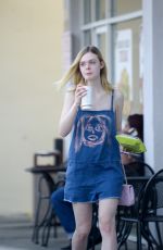 ELLE FANNING Leaves El Pollo Loco in West Hollywood 04/06/2016