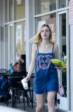 ELLE FANNING Leaves El Pollo Loco in West Hollywood 04/06/2016