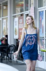 ELLE FANNING Leaves El Pollo Loco in West Hollywood 04/06/2016