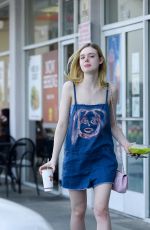 ELLE FANNING Leaves El Pollo Loco in West Hollywood 04/06/2016