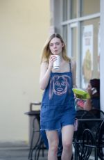 ELLE FANNING Leaves El Pollo Loco in West Hollywood 04/06/2016