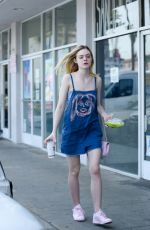 ELLE FANNING Leaves El Pollo Loco in West Hollywood 04/06/2016