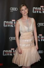 EMILY VANCAMP at Captain America: Civil War Premiere in Paris 04/18/2016