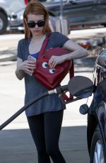 EMMA ROBERTS at a Gas Station in Los Angeles 04/01/2016