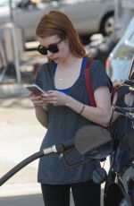 EMMA ROBERTS at a Gas Station in Los Angeles 04/01/2016