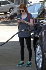 EMMA ROBERTS at a Gas Station in Los Angeles 04/01/2016