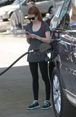 EMMA ROBERTS at a Gas Station in Los Angeles 04/01/2016