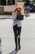 EMMA ROBERTS at Sugarfish in Beverly Hills 04/26/2016