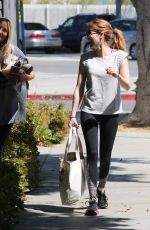 EMMA ROBERTS Leaves a Gym in Los Angeles 04/05/2016