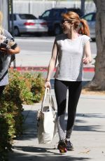 EMMA ROBERTS Leaves a Gym in Los Angeles 04/05/2016