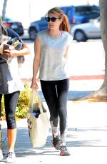 EMMA ROBERTS Leaves a Gym in Los Angeles 04/05/2016