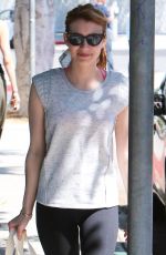 EMMA ROBERTS Leaves a Gym in Los Angeles 04/05/2016