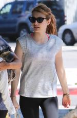 EMMA ROBERTS Leaves a Gym in Los Angeles 04/05/2016