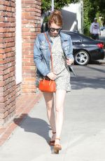 EMMA ROBERTS Out in West Hollywood 03/30/2016